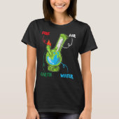 Bong Elements Fire Water Earth Air Thc Weed Smokin T-shirt (Voorkant)