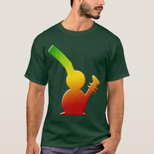 Bong On - Reggae Rasta Bong lifestyle T-shirt (Voorkant)
