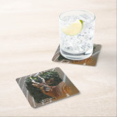 Bongo Antelope & Skin Border Coaster Kartonnen Onderzetters (Insitu)