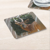 Bongo Antelope & Skin Border Coaster Kartonnen Onderzetters (Schuin)