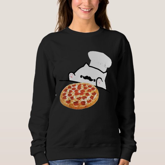 Bongo Cat Pizza Chef Dank Memes Trui (Voorkant)