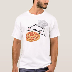 Bongo Cat Pizza Chef T-shirt