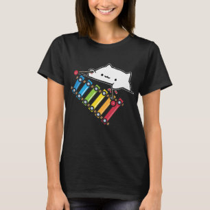 Bongo Cat Plays marimba t-shirt schattig Gamer mem