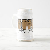 Bongo drum cartoon illustratie bierpul (Voorkant links)