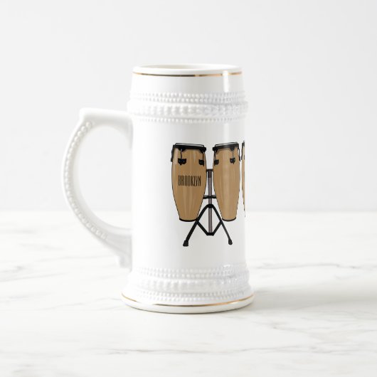 Bongo drum cartoon illustratie bierpul (Links)