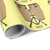 Bongo drum cartoon illustratie cadeaupapier (Rol Hoek)