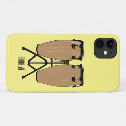 Bongo drum cartoon illustratie Case-Mate iPhone case (Achterkant (horizontaal))