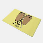 Bongo drum cartoon illustratie deurmat (Schuin)