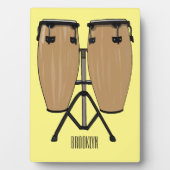 Bongo drum cartoon illustratie fotoplaat (voorkant)