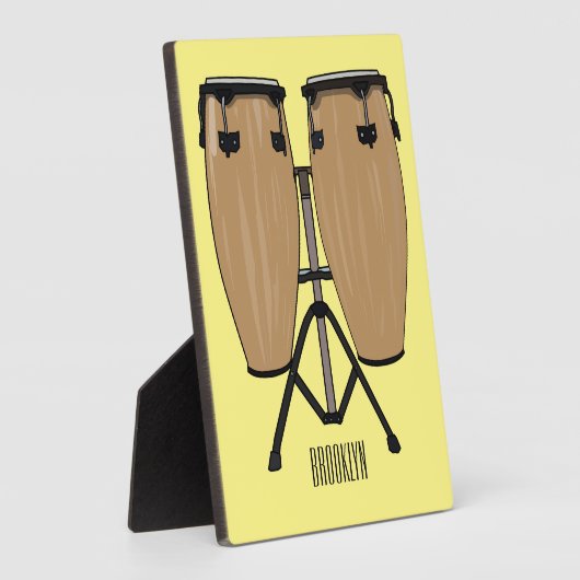 Bongo drum cartoon illustratie fotoplaat (Zijkant)