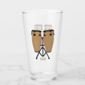 Bongo drum cartoon illustratie glas (Voorkant)