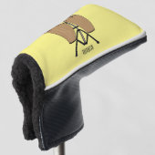 Bongo drum cartoon illustratie golfheadcover (3/4 voorkant)