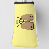 Bongo drum cartoon illustratie golfheadcover (Draai 90)