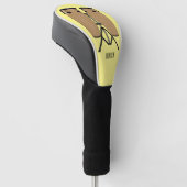 Bongo drum cartoon illustratie golfheadcover (Schuin)