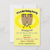 Bongo drum cartoon illustratie kaart (Voorkant)