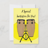 Bongo drum cartoon illustratie kaart (Achterkant)