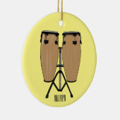 Bongo drum cartoon illustratie keramisch ornament (Rechts)