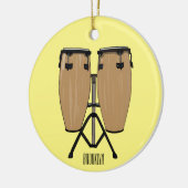 Bongo drum cartoon illustratie keramisch ornament (Links)