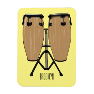 Bongo drum cartoon illustratie magneet