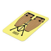 Bongo drum cartoon illustratie magneet (Linkerzijde)
