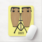 Bongo drum cartoon illustratie muismat (Met muis)