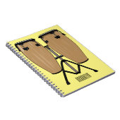 Bongo drum cartoon illustratie notitieboek (Rechterzijde)