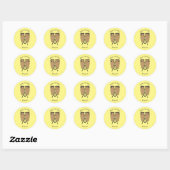 Bongo drum cartoon illustratie ronde sticker (Vel)