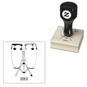 Bongo drum cartoon illustratie rubberstempel (Gestempeld)