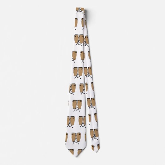 Bongo drum cartoon illustratie stropdas (Voorkant)