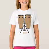 Bongo drum cartoon illustratie t-shirt (Voorkant)