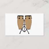 Bongo drum cartoon illustratie visitekaartje (Achterkant)