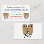 Bongo drum cartoon illustratie visitekaartje (Voorkant / Achterkant)