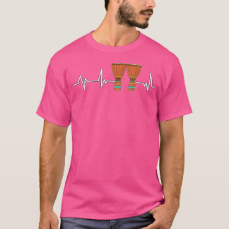 Bongo Drum Heartbeat Ekg Drummer Gift Bongo Drum T-shirt