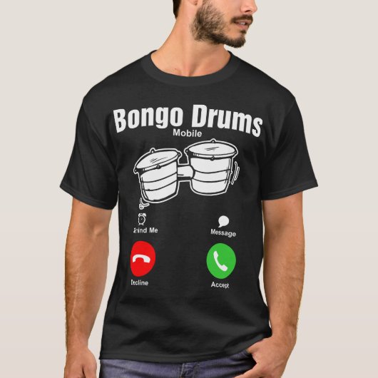Bongo Drums Mobile Tshirt (Voorkant)