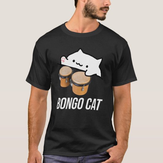 bongo kat meme t-shirt met een schattige bongo kat (Voorkant)