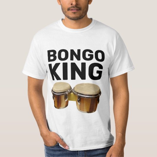 BONGO KING BONGO DRUMS T-SHIRS T-SHIRT (Voorkant)