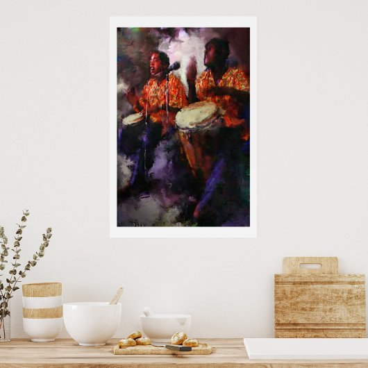 Bongo-spelers Poster (Keuken)
