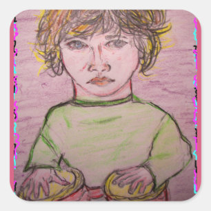 bongo vierkante sticker