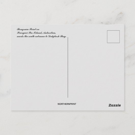Bongrain Point op Pourquoi Pas Island Antarctica Briefkaart (Achterkant)
