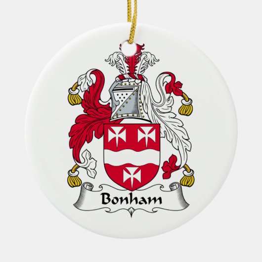 Bonham Family Crest Keramisch Ornament (Voorkant)