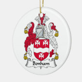 Bonham Family Crest Keramisch Ornament (Links)