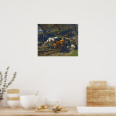 Bonheur - een herder met zijn kudde poster (Keuken)