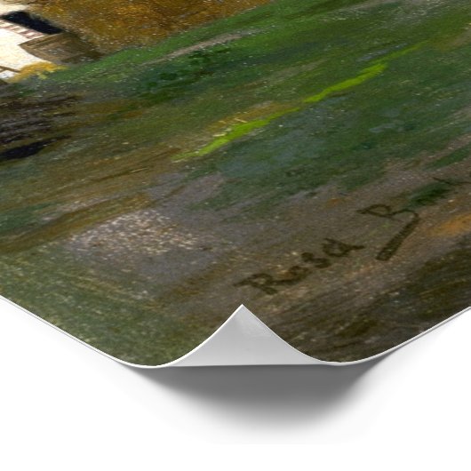 Bonheur - het Boerderij bij het begin van het hout Poster (Hoek)