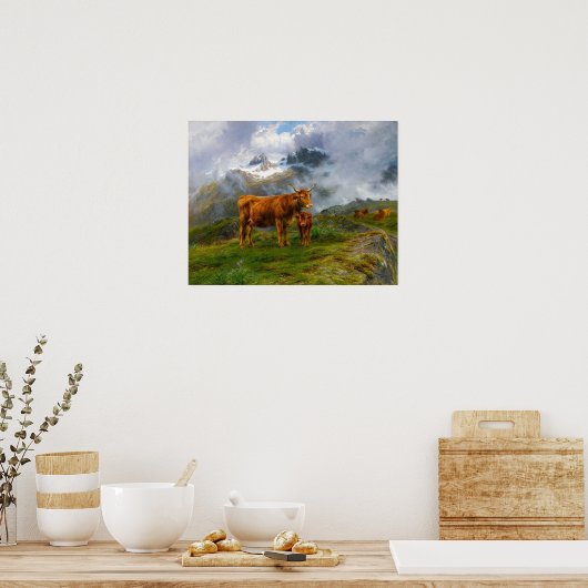 Bonheur - Highland Cattle Poster (Keuken)