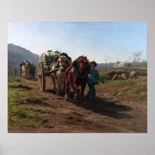 Bonheur - Terug van velden Poster (Voorkant)