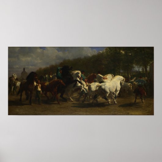 Bonheur - The Horse Fair 1855 Poster (Voorkant)