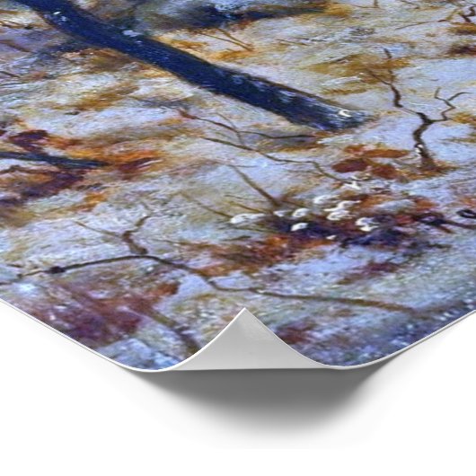 Bonheur - wilde beren in de sneeuw poster (Hoek)