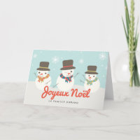 Bonhomme De Neige Kerstkaart