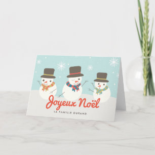 Bonhomme De Neige Kerstkaart Feestdagen Kaart