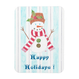 Bonhomme de neige premium magnet magneet